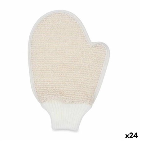 Gant de toilette Réglable Blanc Beige (24 Unités)