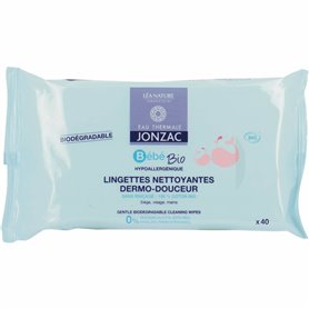 Lingettes imprégnées Eau Thermale Jonzac Bebé Bio (40 uds)