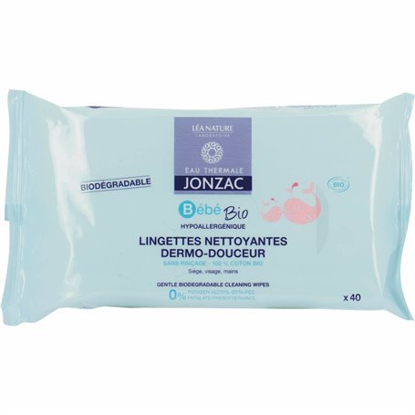 Lingettes imprégnées Eau Thermale Jonzac Bebé Bio (40 uds)