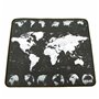 Tapis de Souris iggual IGG317310 Mappemonde Noir/Blanc