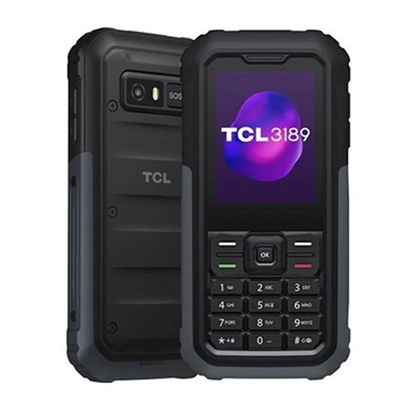 Téléphone portable pour personnes âgées TCL 3189 2,4" Gris Noir/Gris