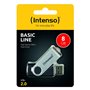 Clé USB INTENSO 3503460 8 GB Noir Noir/Argenté 8 GB