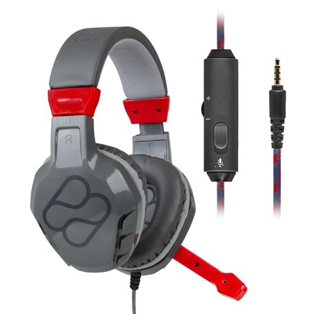 Casques avec Microphone FR-TEC Samus Noir Rouge