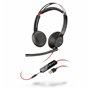 Casques avec Microphone Poly BLACKWIRE 5220 Noir