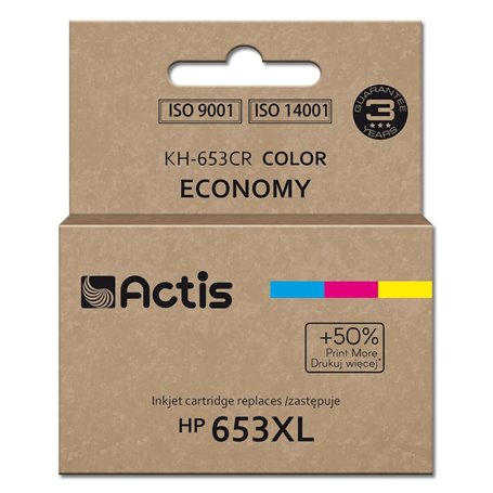 Cartouches de remplacement Actis KH-653CR Jaune Cyan Magenta Cyan/Mage