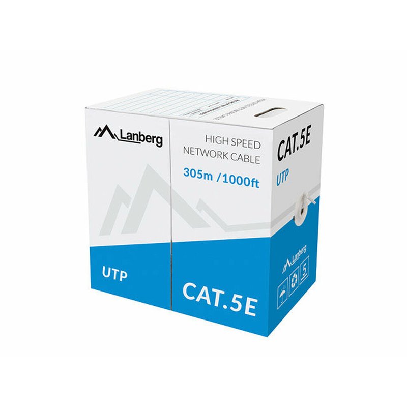 Câble Réseau Rigide UTP 5ème Catégorie Lanberg LCU5-10CC-0305-BK Noir 305 m