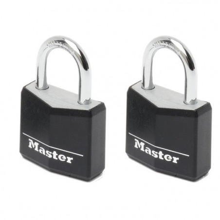 MASTERLOCK Lot de 2 cadenas aluminium 30mm couverture vinyle 30,99 €