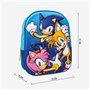 Cartable 3D Sonic 25 x 31 x 9 cm Bleu