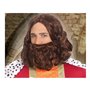 Perruque avec barbe C/C. PELUCA 43624 Roi Mage Marron