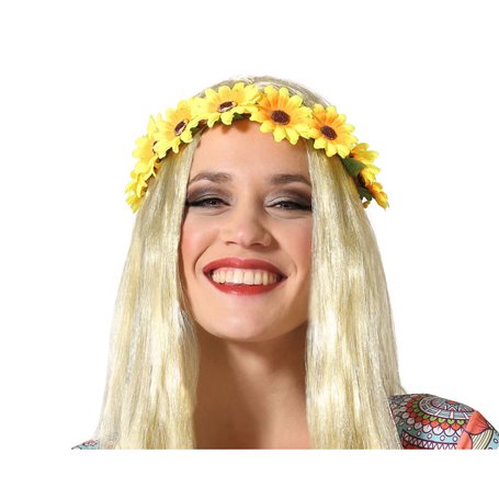 Serre-tête Fleurs Jaune Années 60