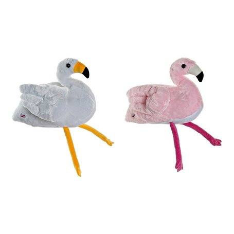 Jouet Peluche DKD Home Decor Blanc Rose Enfant Flamant rose 34 x 25 x 