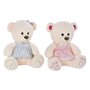 Ours en peluche DKD Home Decor Beige Rose Vert Enfant 20 x 20 x 50 cm 