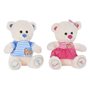 Ours en peluche DKD Home Decor Bleu Beige Rose Enfant Ours 27 x 20 x 3
