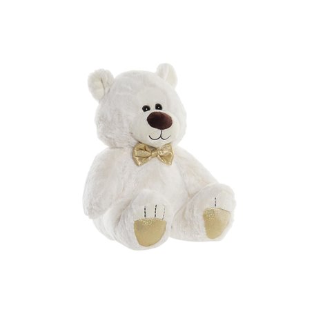 Ours en peluche DKD Home Decor Nud papillon Blanc Doré Métal Enfant Ou