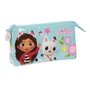 Trousse Fourre-Tout Double Gabby's Dollhouse Bleu 22 x 12 x 3 cm