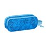 Trousse d'écolier Stitch Double fermeture éclair Bleu 21 x 8 x 6 cm