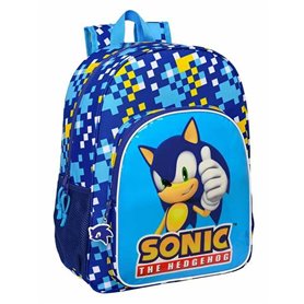 Cartable Sonic Speed 33 x 42 x 14 cm Bleu 14 L
