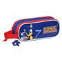 Trousse Fourre-Tout Double Sonic Let's roll Blue marine 21 x 8 x 6 cm