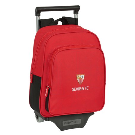 Cartable à roulettes Sevilla Fútbol Club Noir Rouge 28 x 34 x 10 cm