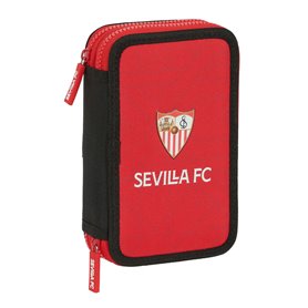 Plumier double Sevilla Fútbol Club Noir Rouge 12.5 x 19.5 x 4 cm (28 P
