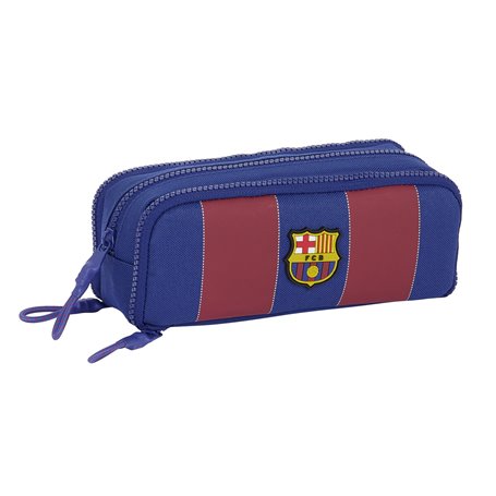 Trousse Fourre-Tout Double F.C. Barcelona Rouge Blue marine 21 x 8 x 8