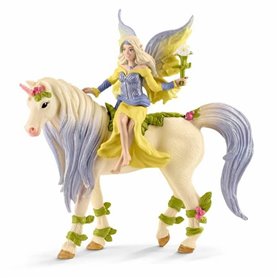Figurine daction Schleich  Fairy will be with the Flower Unicorn Moder