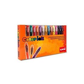 Ensemble de Stylos Uni-Ball Rollerball Signo UM-120 Multicouleur 15 Pi