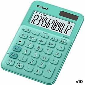 Calculatrice Casio MS-20UC Vert 2,3 x 10,5 x 14,95 cm (10 Unités)