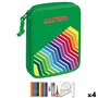 Plumier double Alpino Vert Multicouleur 32 Pièces 4 Unités