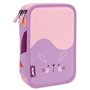 Plumier double Milan Animals Violet 19,5 x 13 x 5 cm