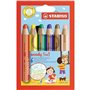 Crayons de couleur Stabilo Woody 3-en-1 Multicouleur