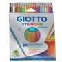 crayons de couleurs pour aquarelle Giotto Stilnovo 24 Pièces Multicoul