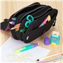 Trousse d'écolier Milan Sunset Noir 13 x 24 x 10 cm