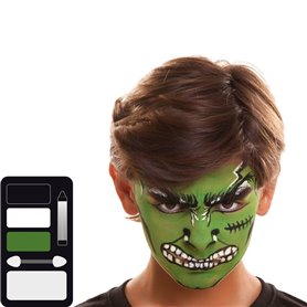 Kit de maquillage pour enfant My Other Me Hulk Vert (24 x 20 cm)