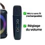 Mini-enceinte Bluetooth Innovalley KA04-BTH-N KARAOKE noire, Lumière L