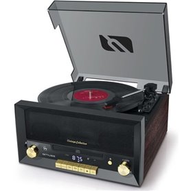 Système Chaîne Hifi CD 20W vintage avec platine Vinyle - CD/FM/USB/AUX