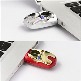 Lecteur flash USB Iron Man stylo lecteur disque U128Go or