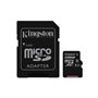 MicroSD 128Go Kingston SDHC UHS-I C10 avec adaptateur SDC10G2/128GB
