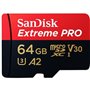 Sandisk A2 Extreme Pro Micro SD Carte Mémoire jusqu'à 170 Mo-s V30 U3 