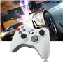 Manette Xbox 360 Usb Filaire Gaming Contrôleur Joypad- Blanc