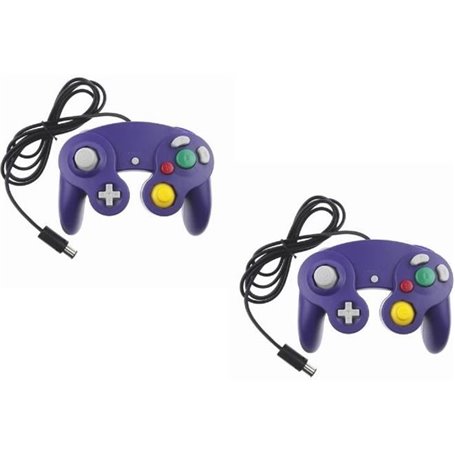 2 X Manette pour Nintendo Wii, Wii U et Gamecube - Violet