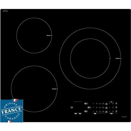 Table de cuisson induction SAUTER - 3 zones - L60 x P52cm - 7200 W - R