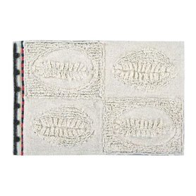 Tapis ethnique laine Bahari beige - 80 x 120 cm