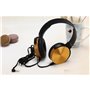 casque filaire pliable 3.5mm or