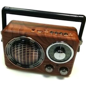 Haut parleur bluetooth en forme de radio vintage