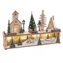 Décorations de Noël Vert Naturel Bois Maisons 45 x 10 x 27 cm