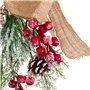 Accroches- portes Noël Blanc Rouge Vert Naturel Rotin Plastique 55 cm