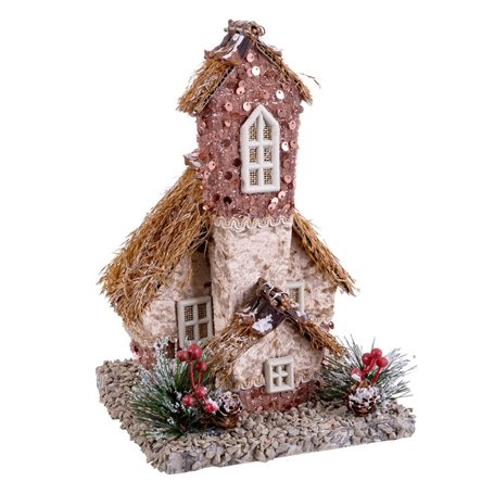 Décorations de Noël Multicouleur Naturel Polyfoam Maison 15,5 x 16 x 2