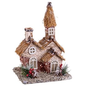 Décorations de Noël Multicouleur Naturel Polyfoam Maison 20 x 16 x 28,