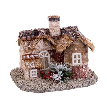 Décorations de Noël Multicouleur Naturel Polyfoam Maison 18 x 22 x 15 